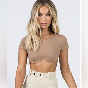 Princess Polly Becca Short Sleeve Crop Top